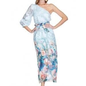 NEW JADE one shoulder dress in painted garden